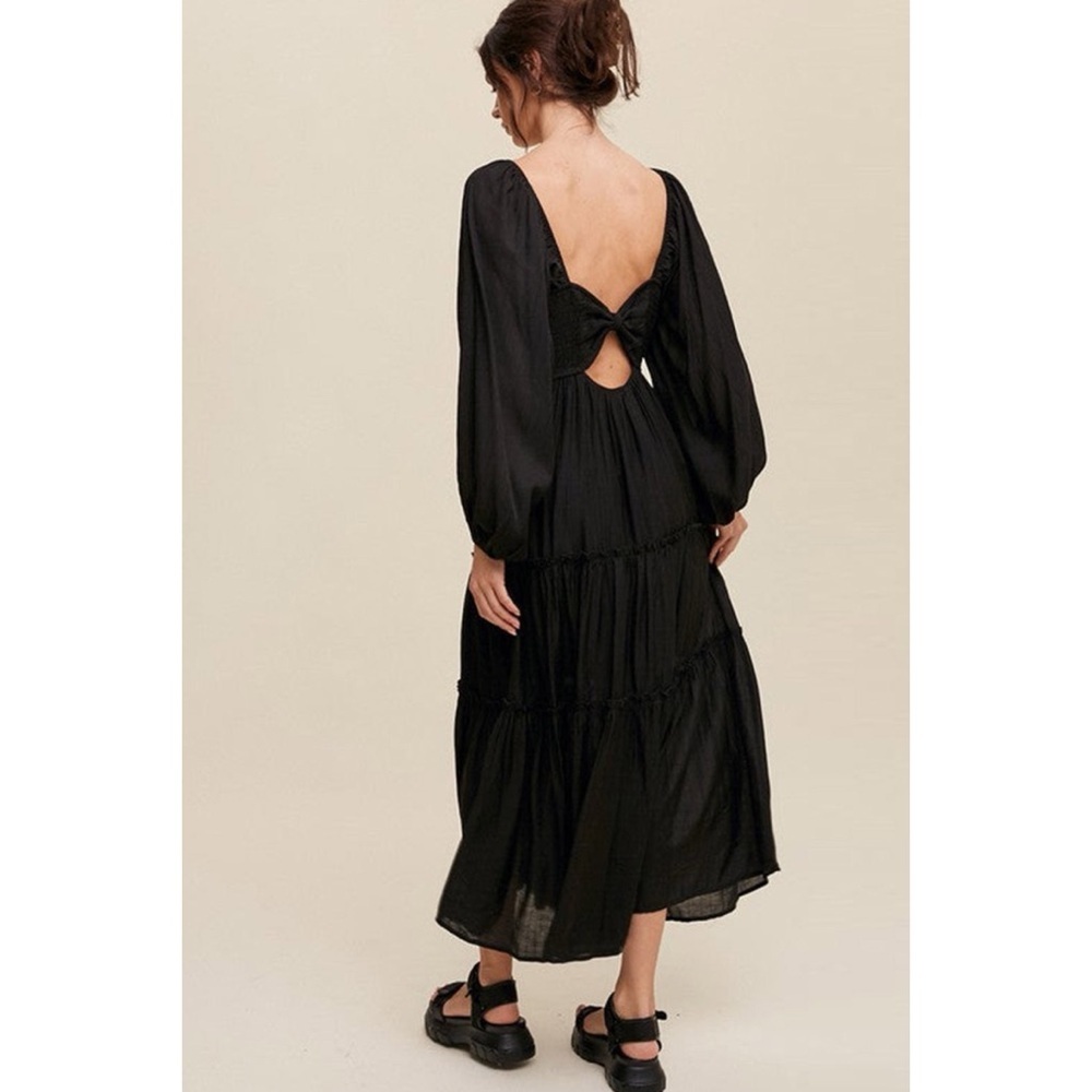 Black Tiered Maxi Dress